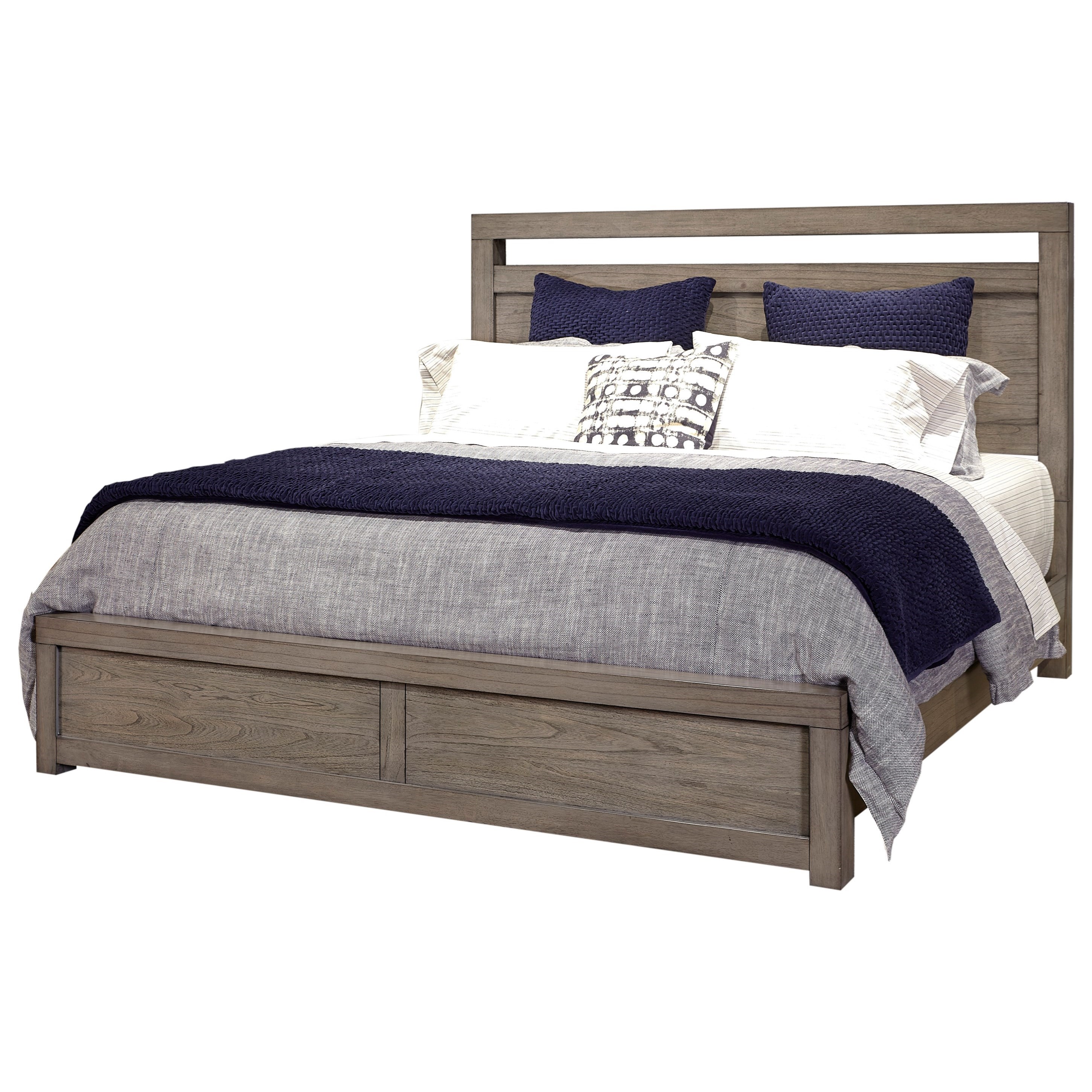 Aspenhome Modern Loft California King Panel Bed with USB Charging